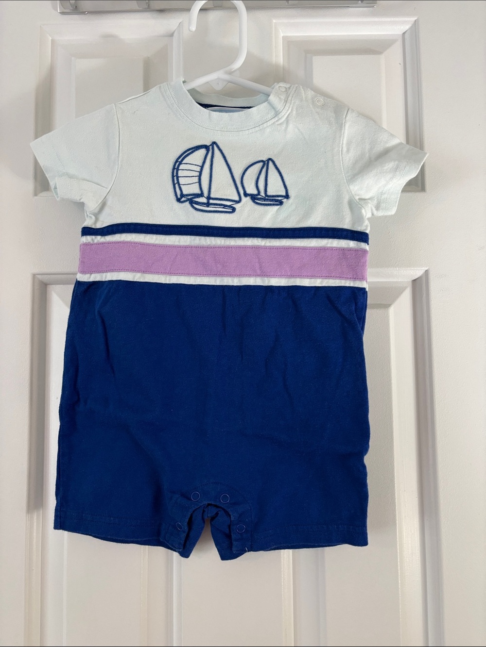Janie and Jack Light Blue Cotton Onesie - 3 to 6 Months